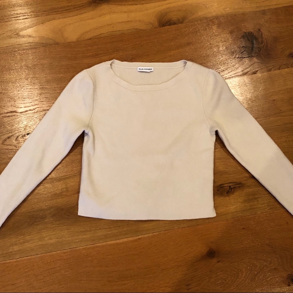 Club Monaco cropped wool sweater